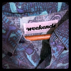 Vintage pattern button down shirt